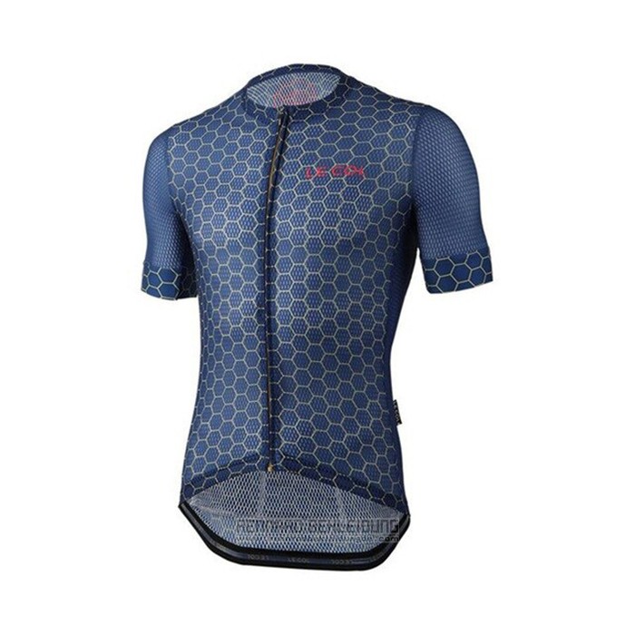 2021 Fahrradbekleidung Le Col Tief Blau Trikot Kurzarm und Tragerhose - zum Schließen ins Bild klicken